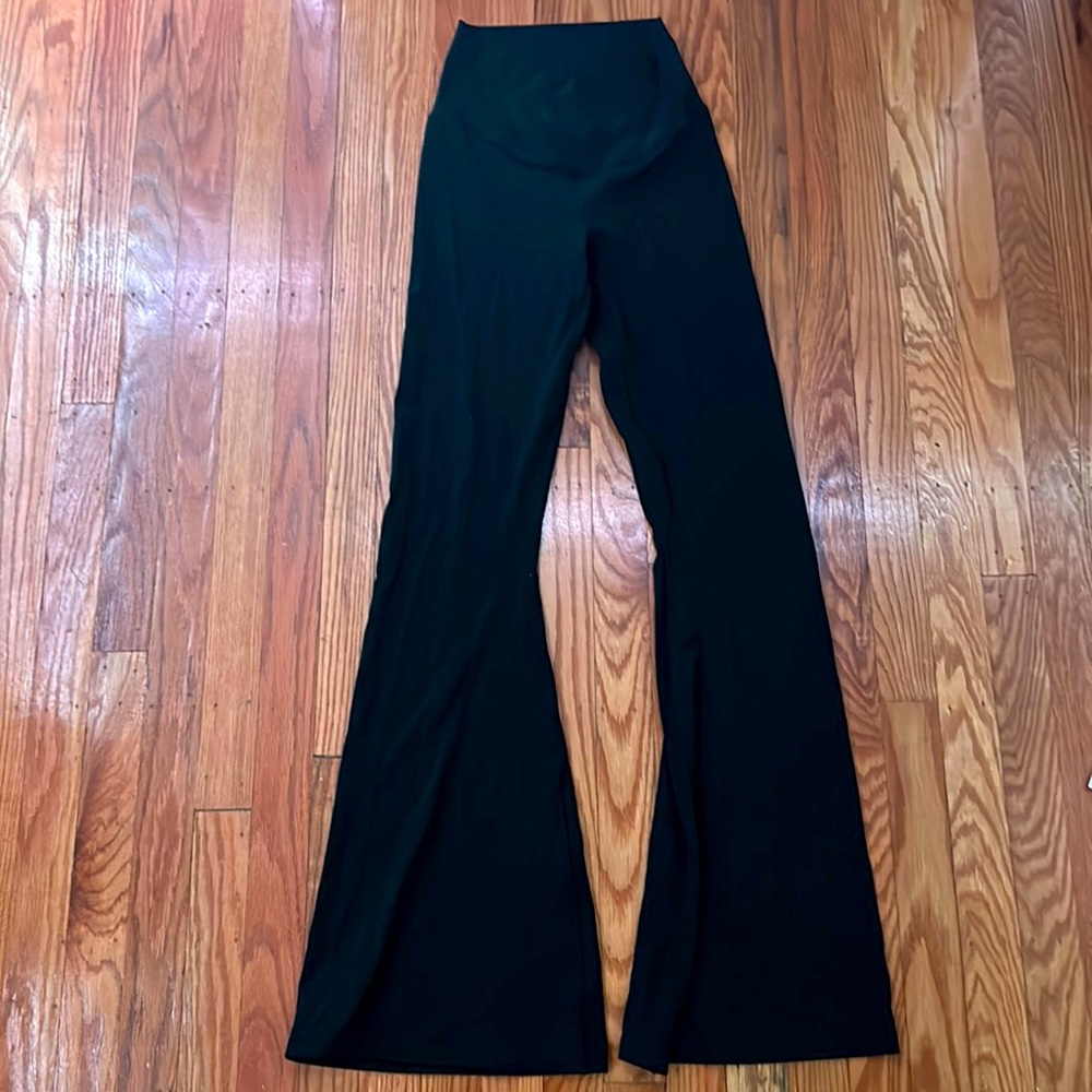 cute flared crossover leggings